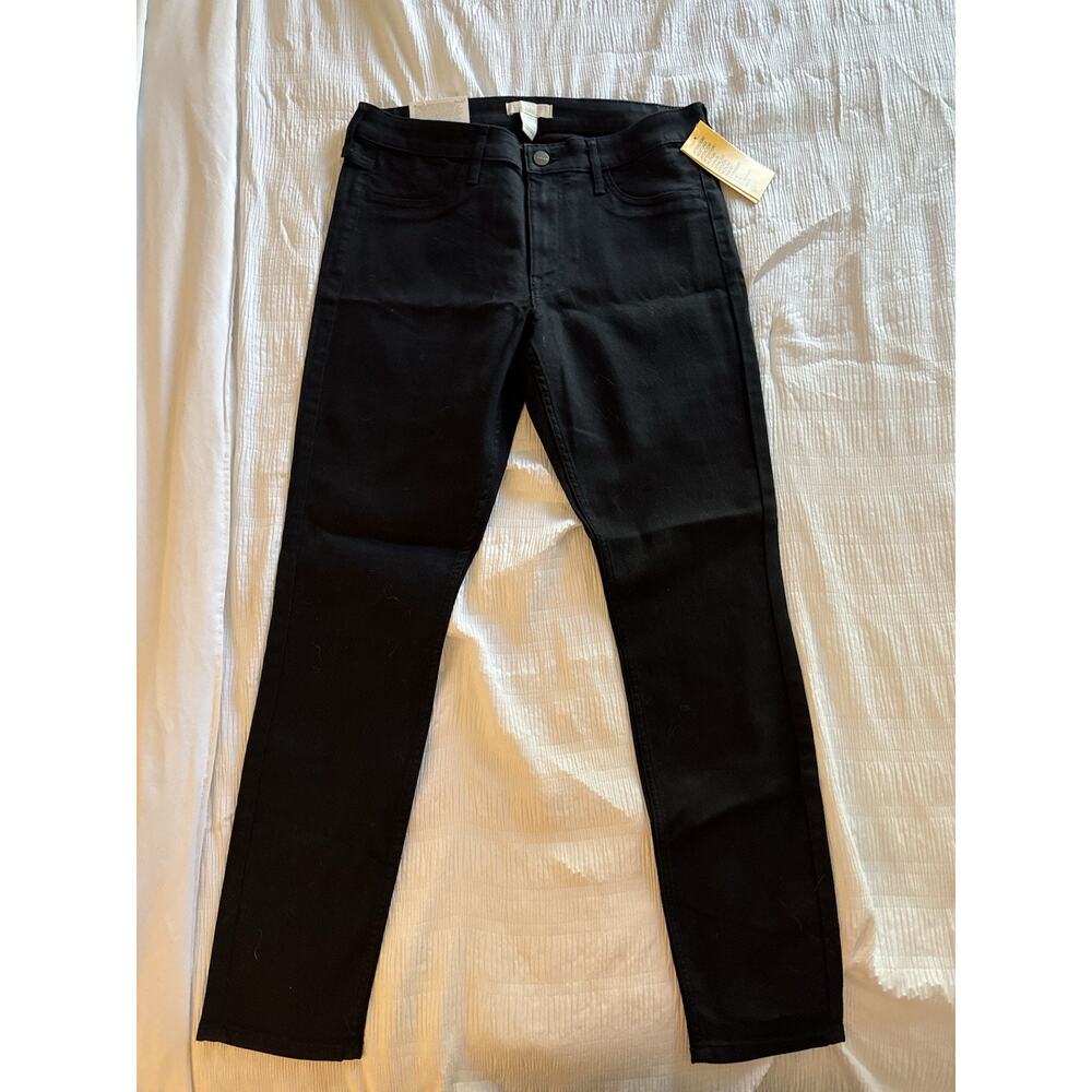 NWT H&M Black Skinny Jeans Women's 8 Regular Waist Goth Classic Rock